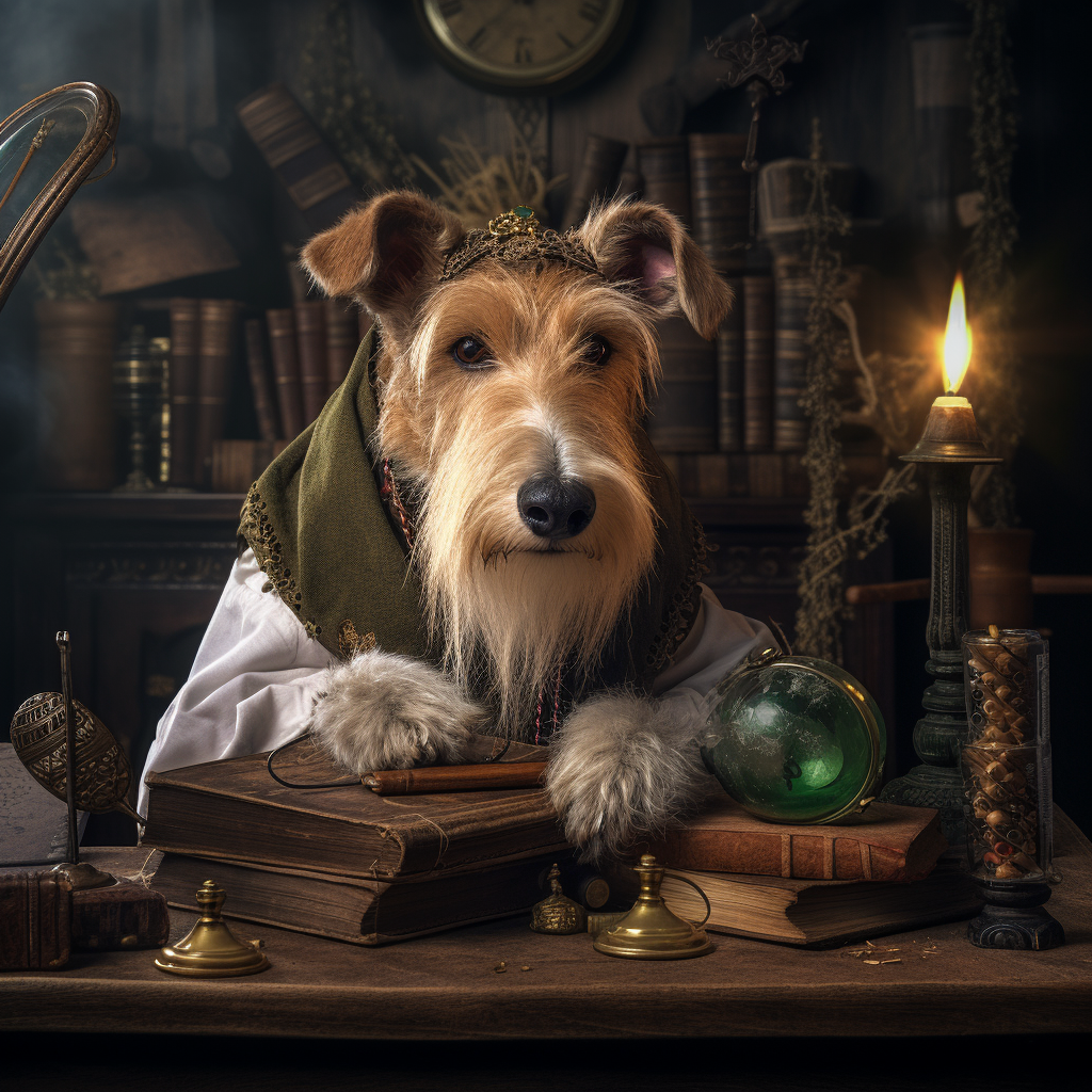 Un fox Terrier Alchimiste